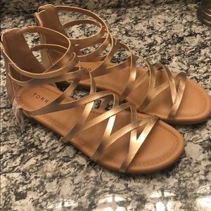 Torrid Rose Gold Gladiator Sandals